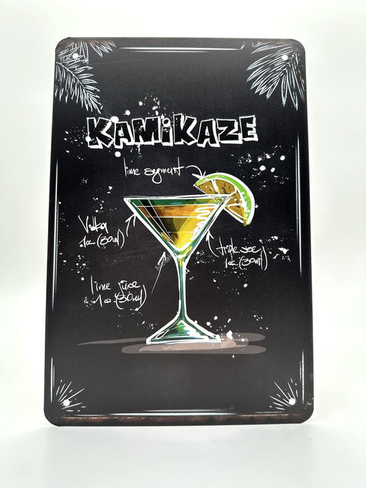 Metalen Wandbord - KamiKaze #1 - Cocktails