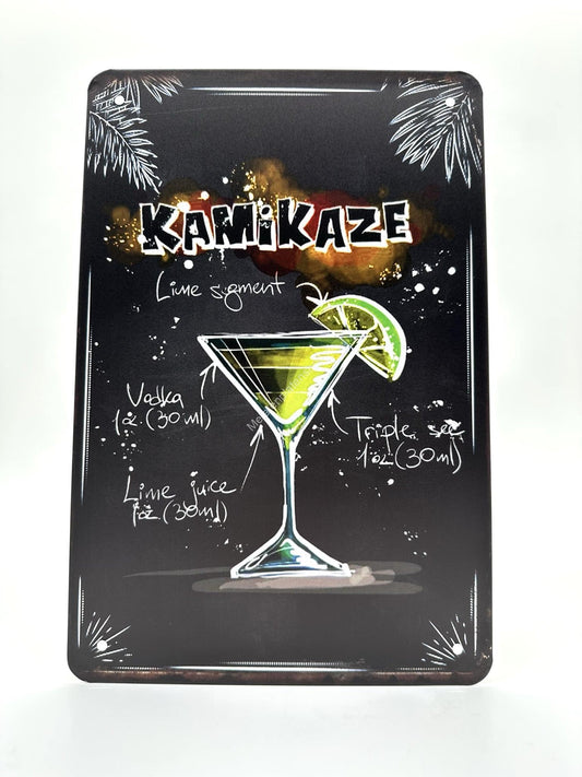 Metallwandschild – KamiKaze #2 – Cocktails