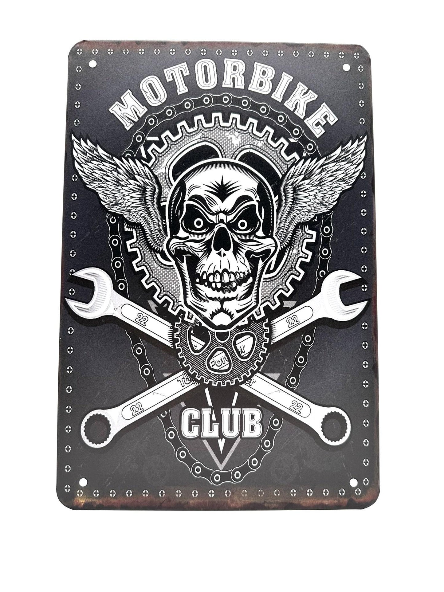 Metal Wall Sign - Motorbike Club - Motorcycles