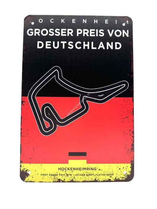 Metallwandschild - Hockenheimring - Grand Prix - Deutschland - Formel 1