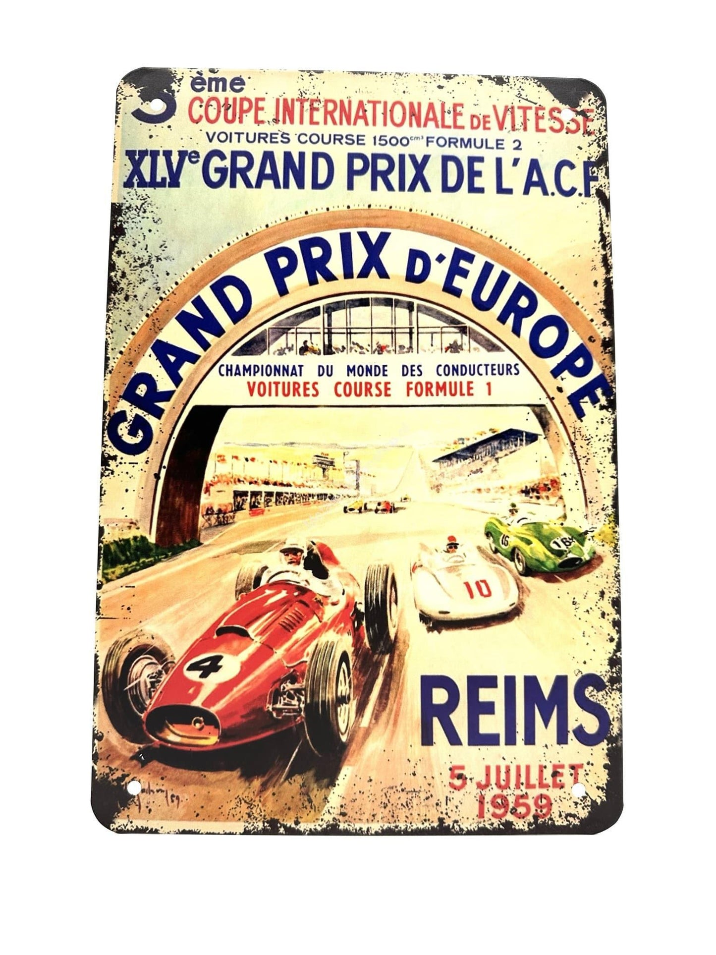 Metal Wall Sign - Grand Prix - d'Europe 1959