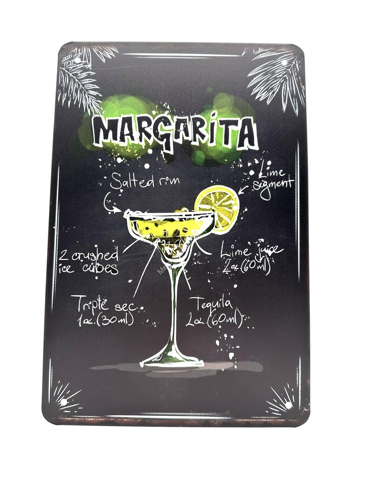 Metal Wall Sign - Margarita - Cocktails