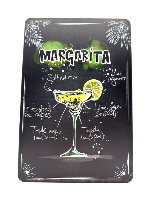 Metalen Wandbord - Margarita - Cocktails