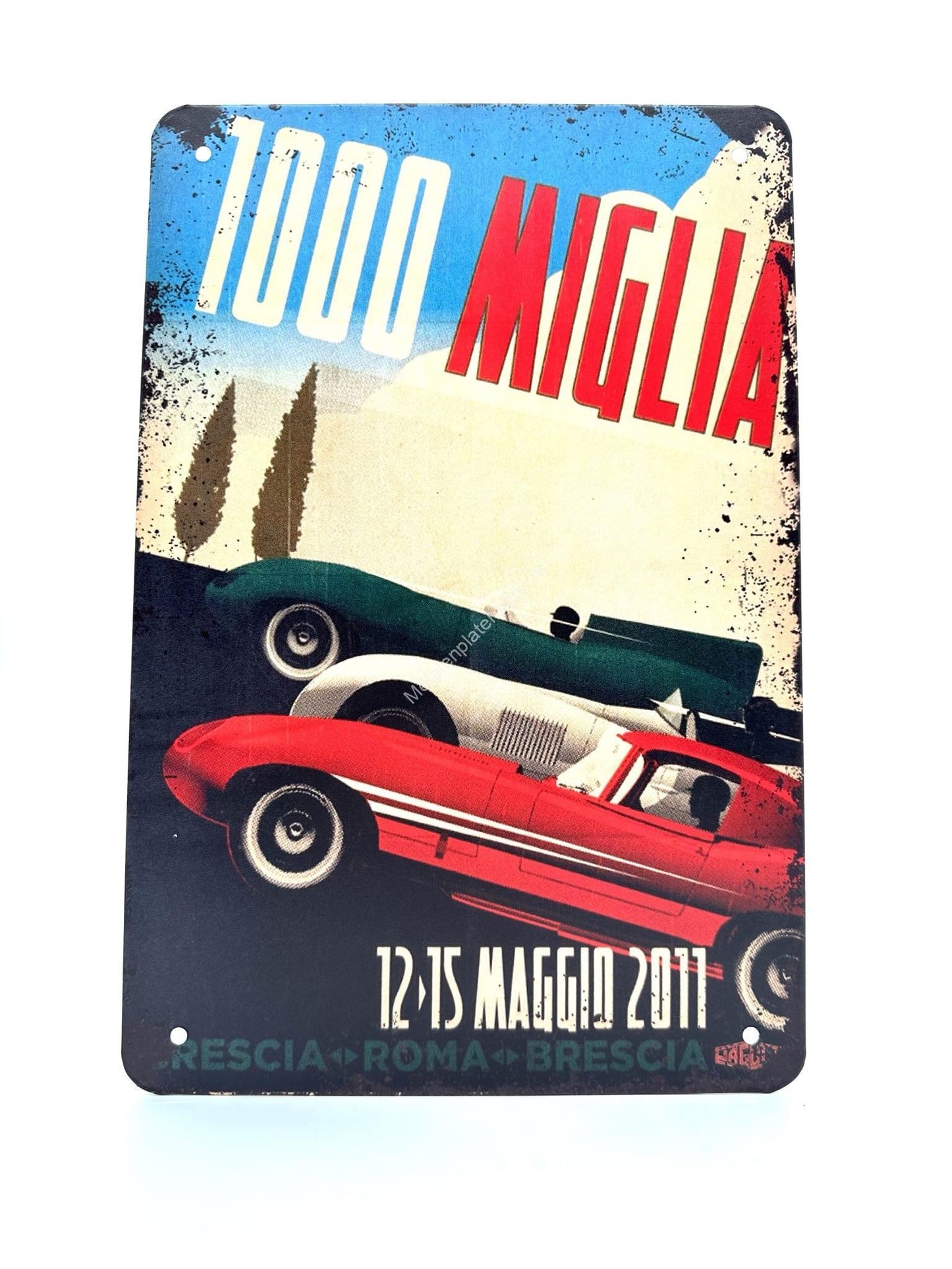 Metal Wall Sign - 1000 Miglia