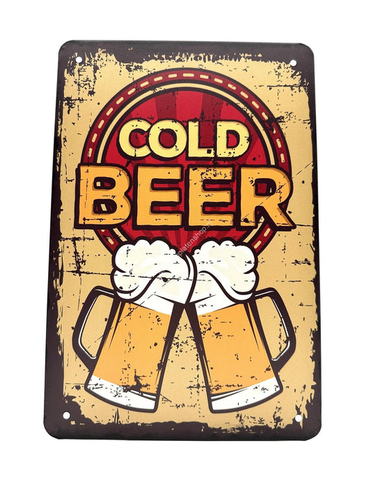 Metal Wall Sign - Cold Beer