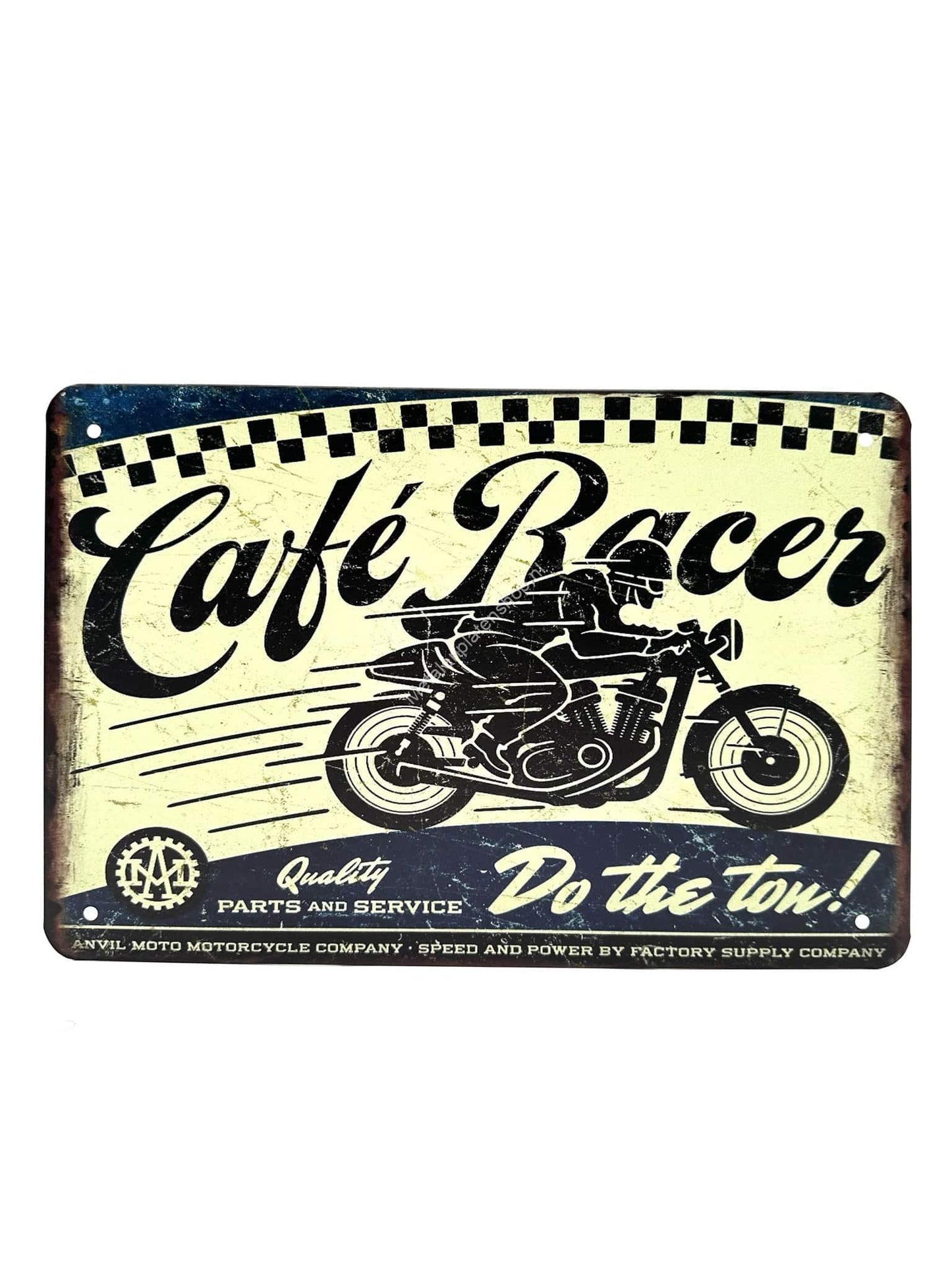 Metal Wall Sign - Cafe Racer - Do The Ton - Motor