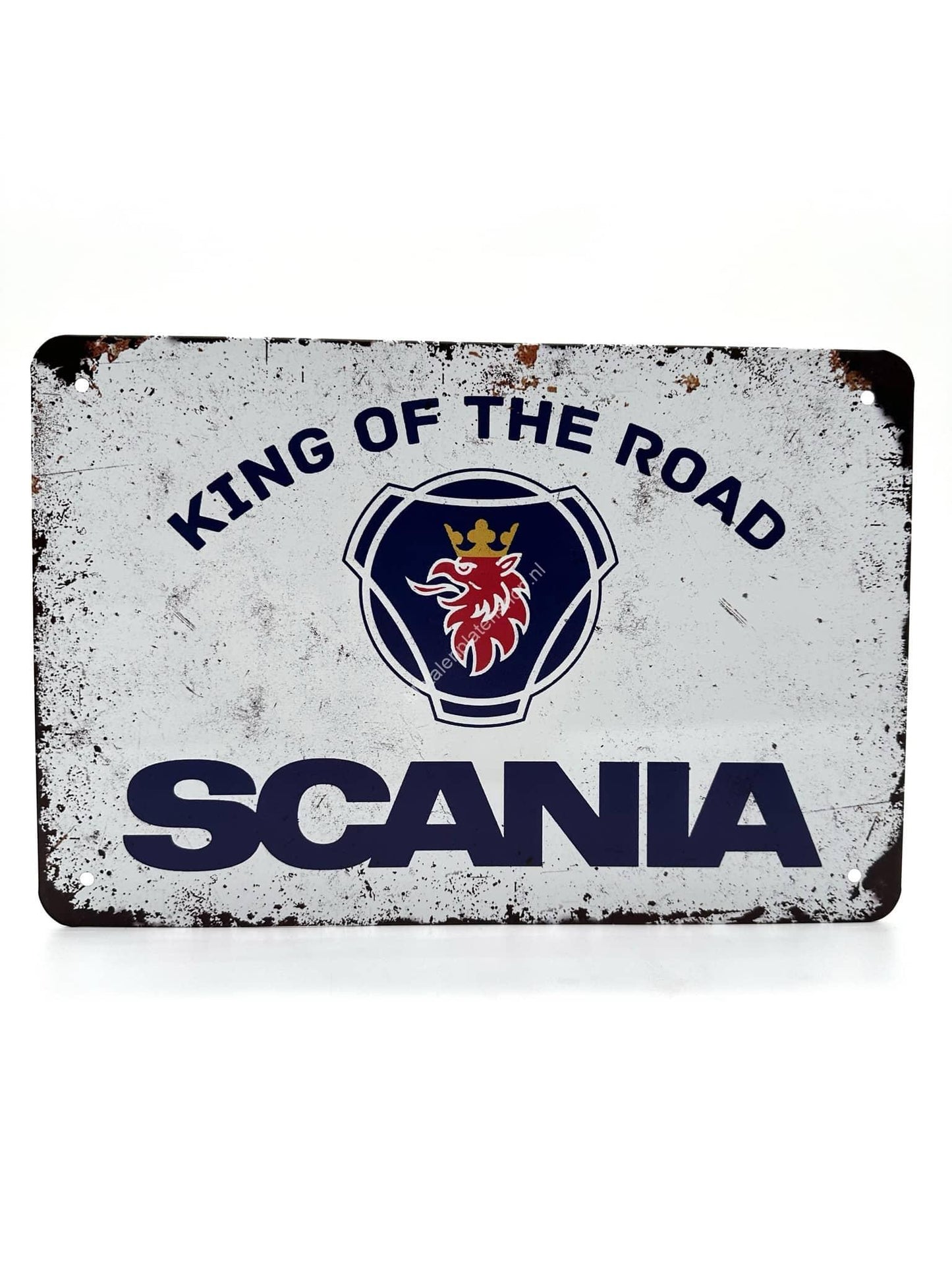 Metallwandschild – SCANIA – King of the Road