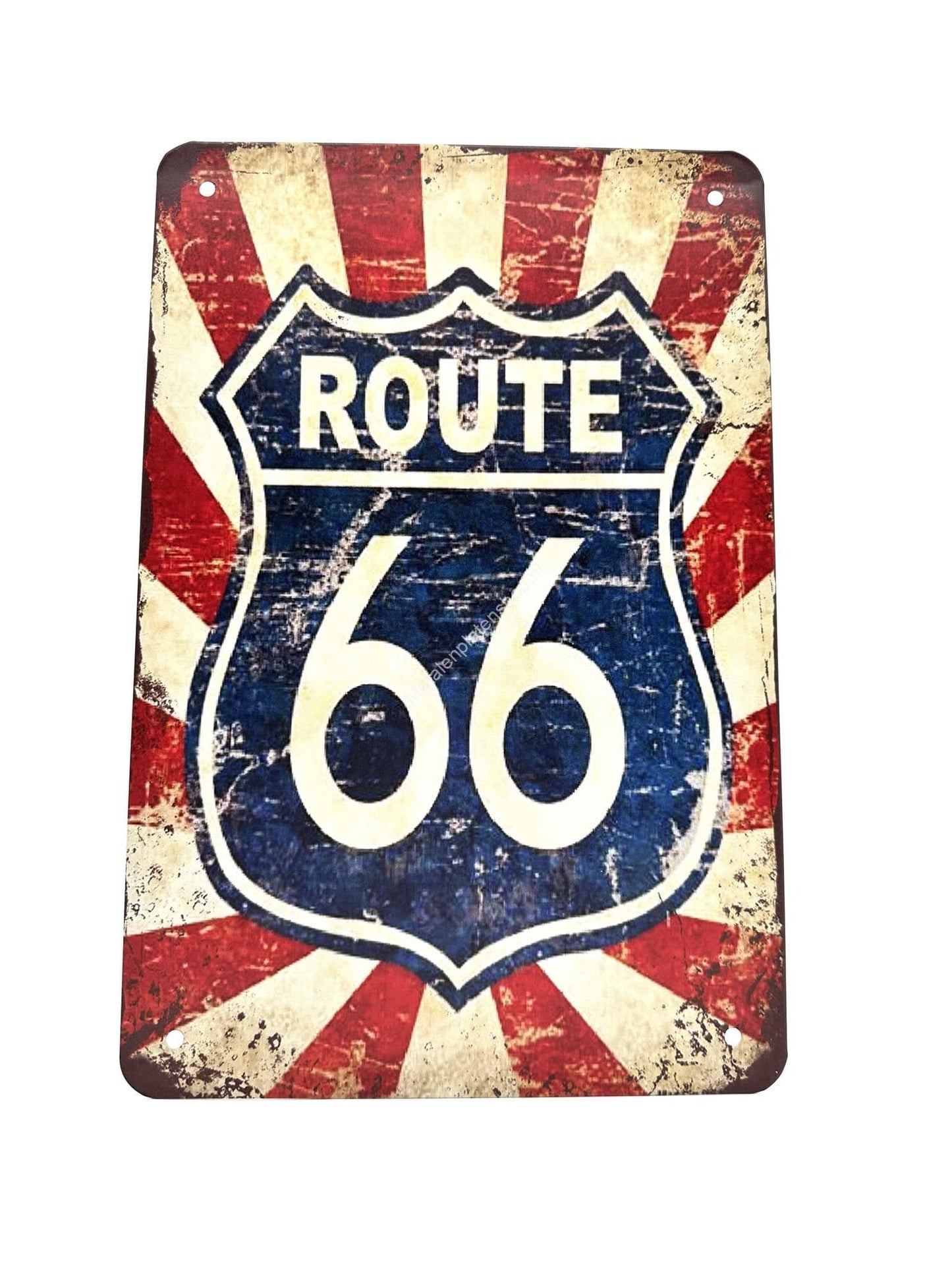 Metalen Wandbord - Route 66 - USA