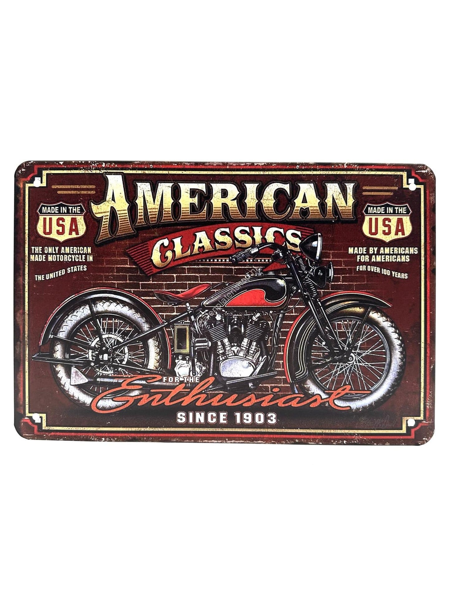 Metal Wall Sign - American Classics - Since 1903 - Enthusiast