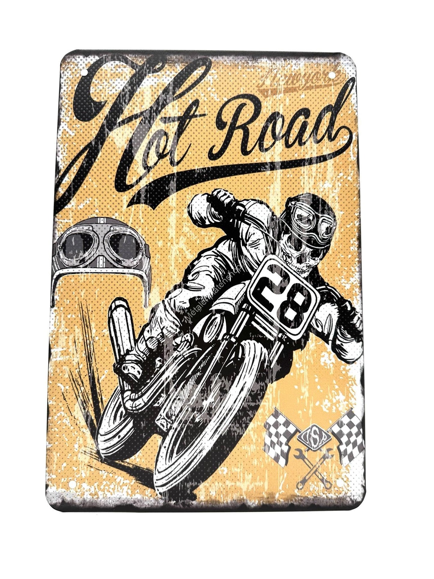 Metal Wall Sign - Hot Road - Motorcycles