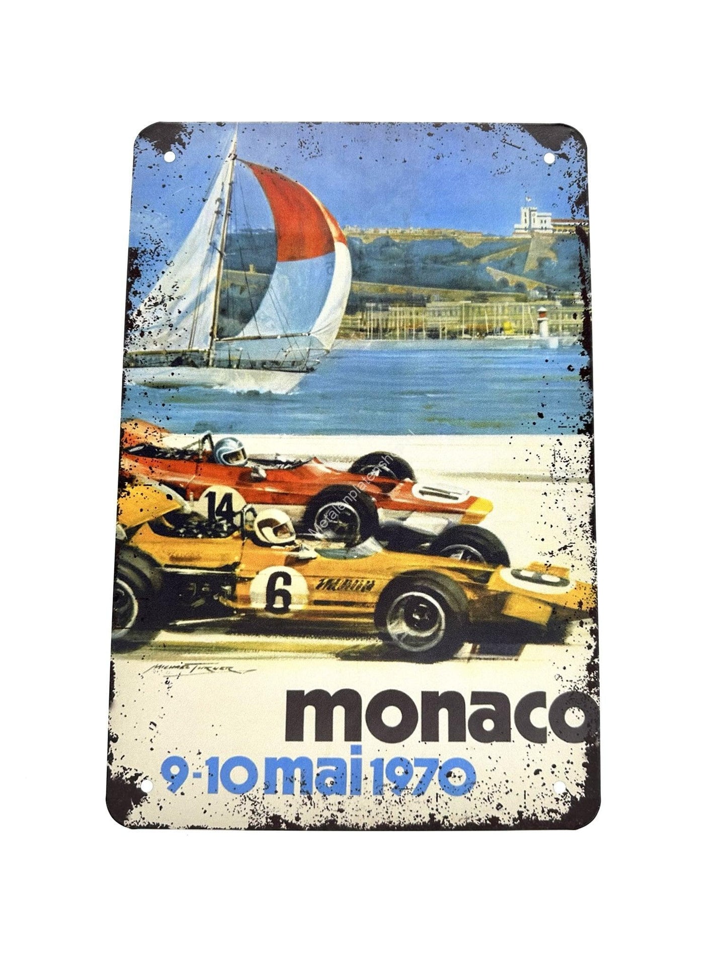 Metalen Wandbord - Monaco - 9/10 mei 1970