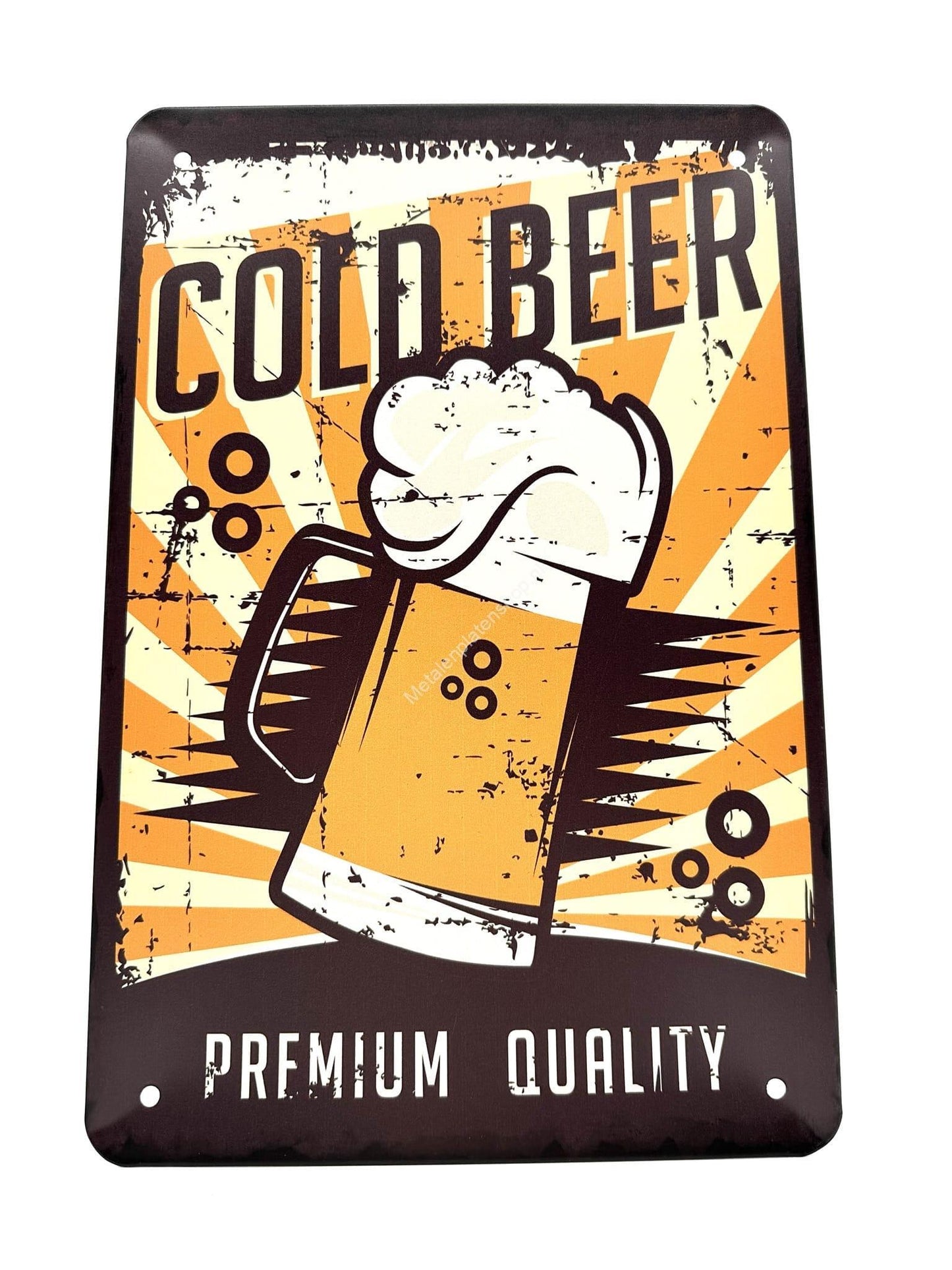 Metalen Wandbord - Cold Beer - Premium Quality