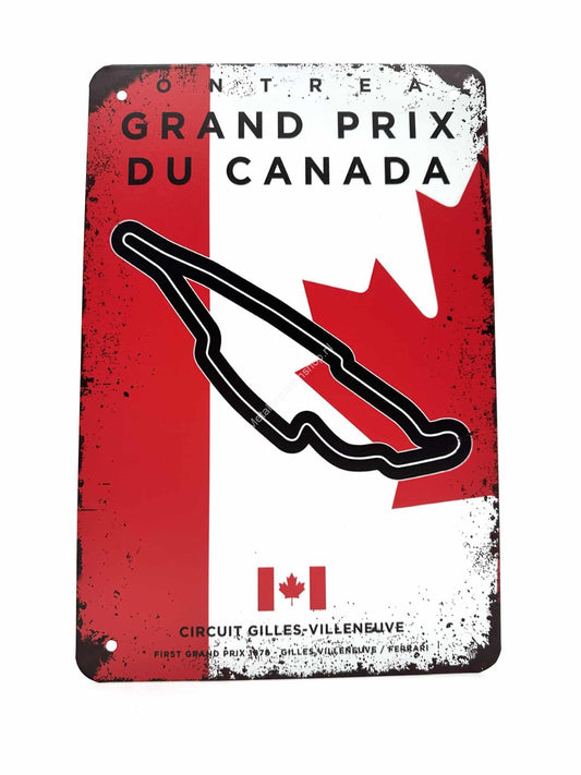 Metal Wall Sign - Circuit Gilles-Villeneuve - Grand Prix - Canada - Formula 1