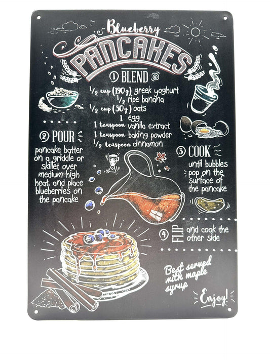 Metal Wall Sign - Blueberry Pancakes