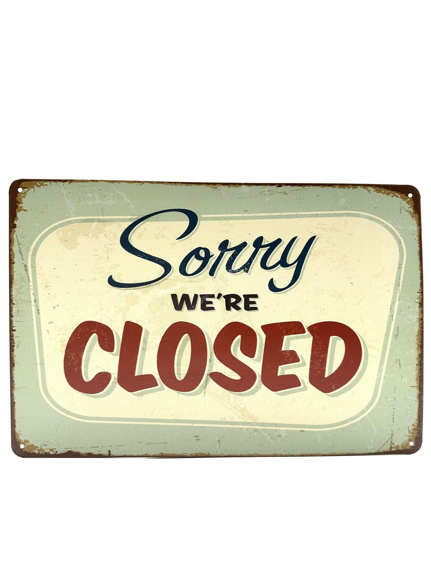 Metalen Wandbord - Sorry - We're closed