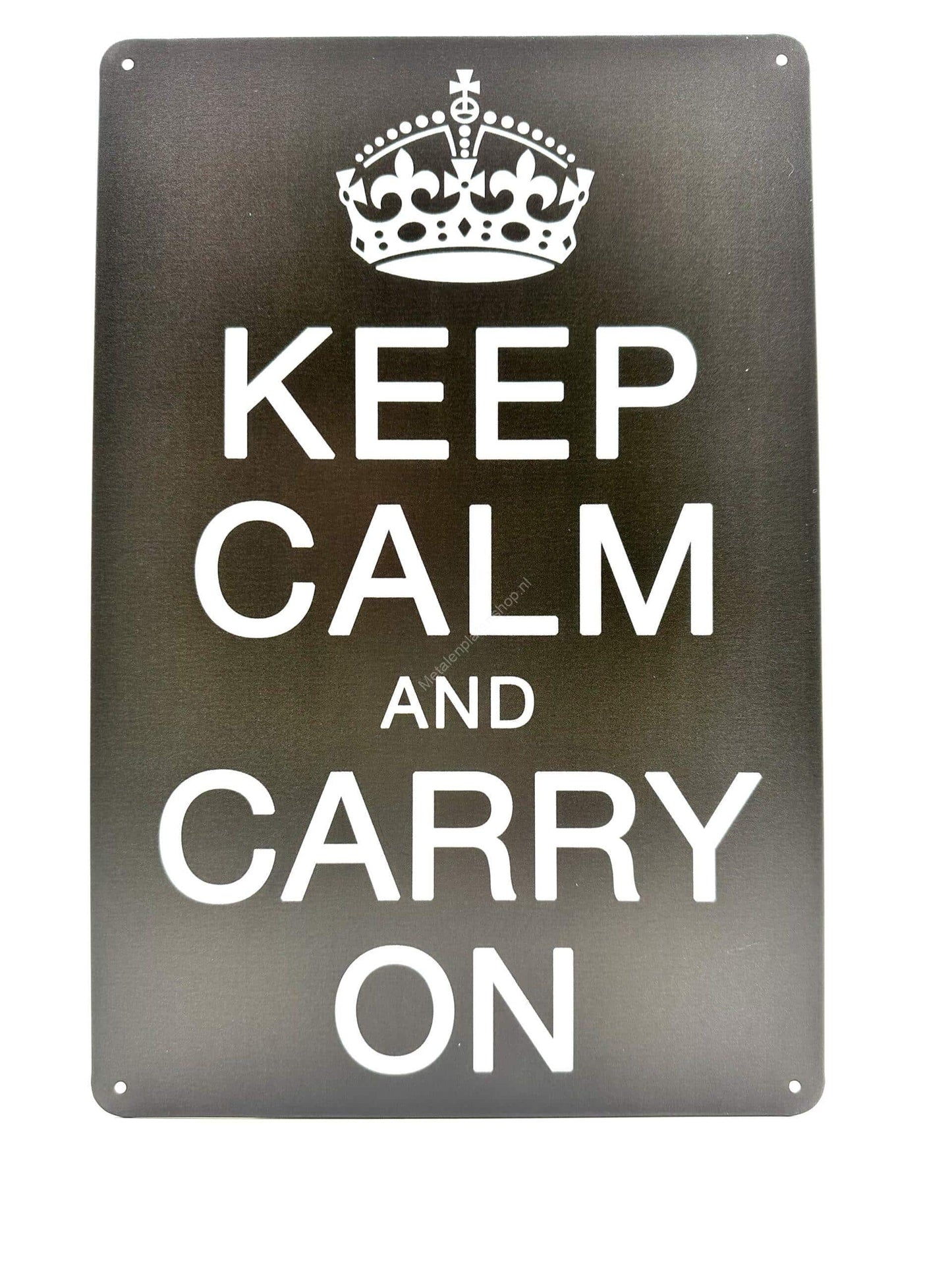 Metalen Wandbord - Keep Calm and Carry On