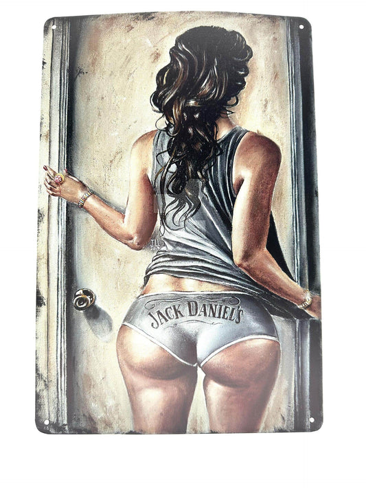 Metal Wall Sign - Jack Daniels - Woman