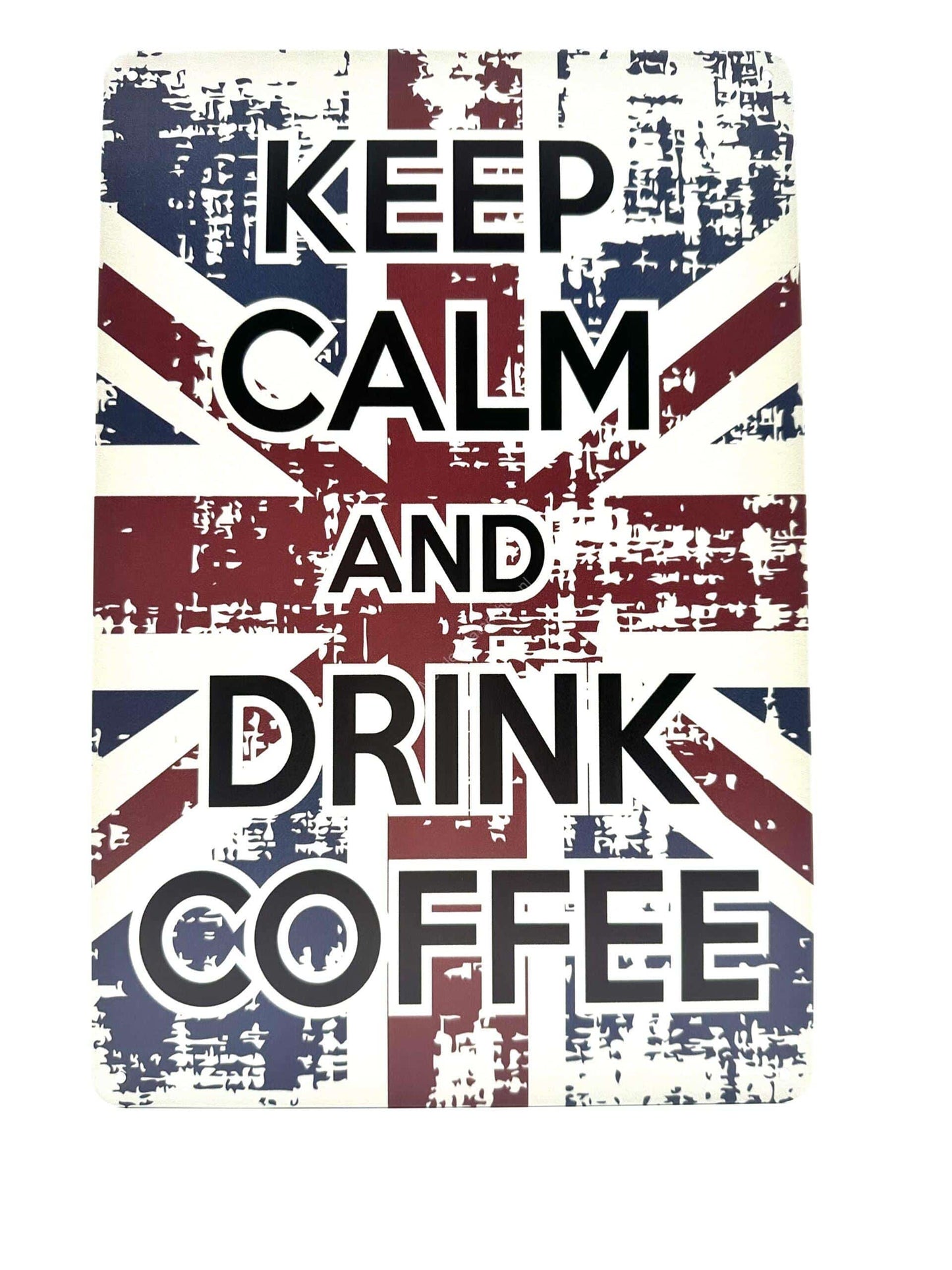 Metalen Wandbord - Keep calm and Drink Coffee