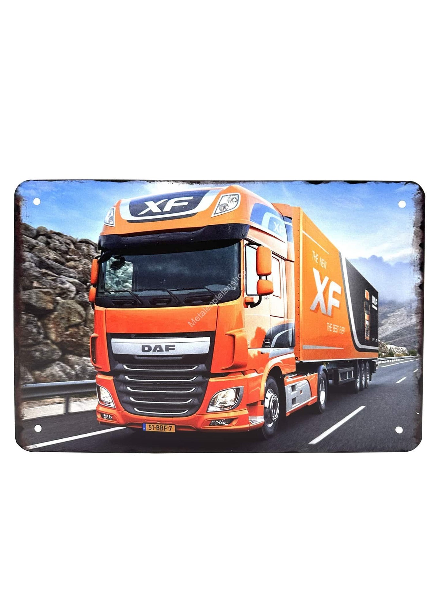 Wandschild aus Metall – DAF XF – LKW – LKW