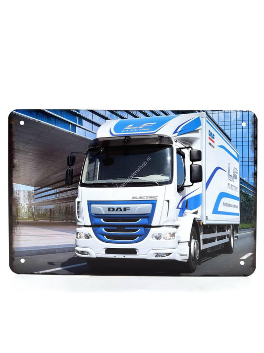 Metal Wall Sign - DAF LF - Electric - Truck - Truck