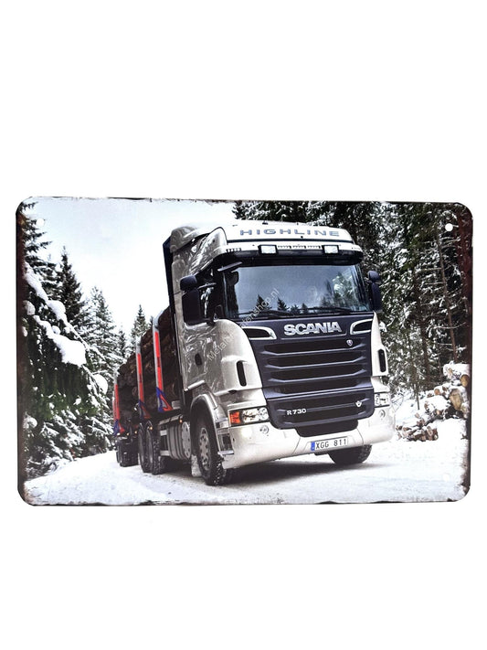 Metal Wall Sign - SCANIA - R730 - Snow - Truck - Truck