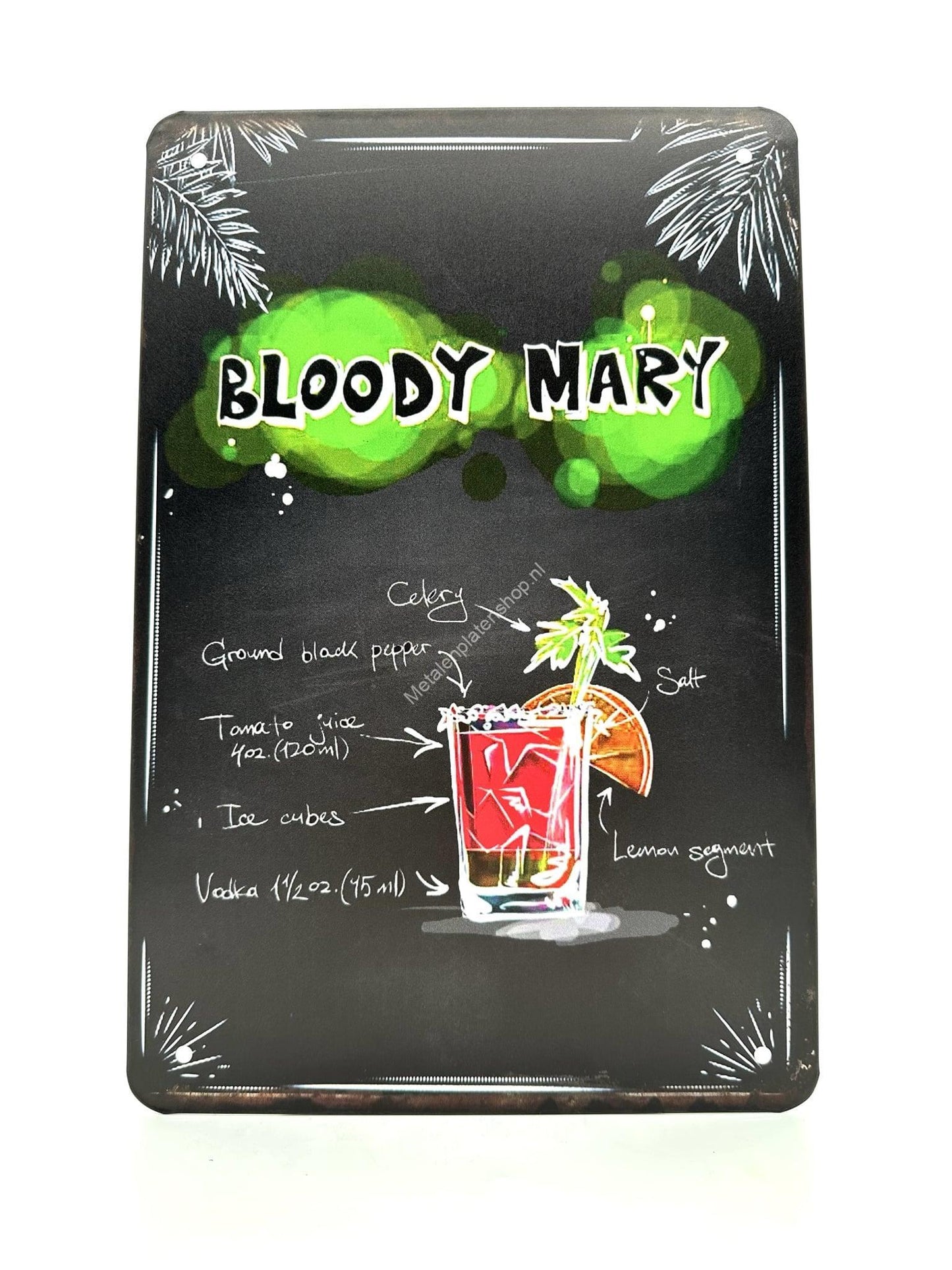 Metal Wall Sign - Bloody Mary - Cocktails