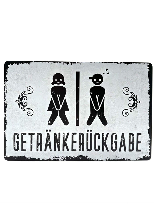 Metal Wall Sign - Getränkerückgabe