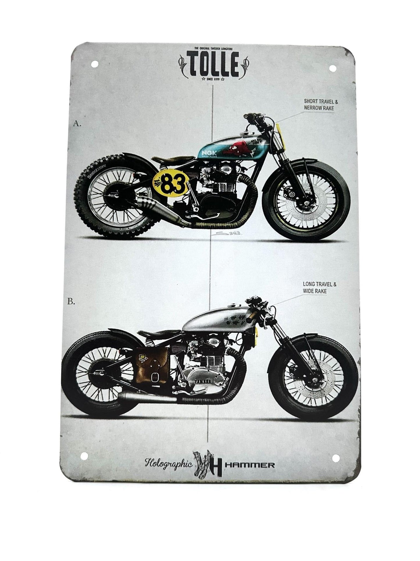 Metalen Wandbord - Tolle - Motoren - 83