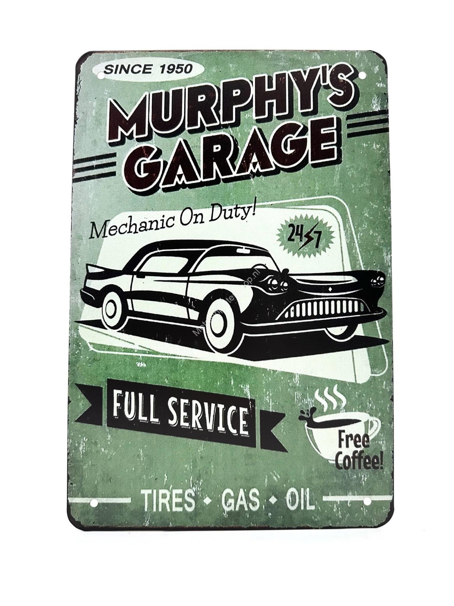 Metalen Wandbord - Murphy's Garage - Full Service