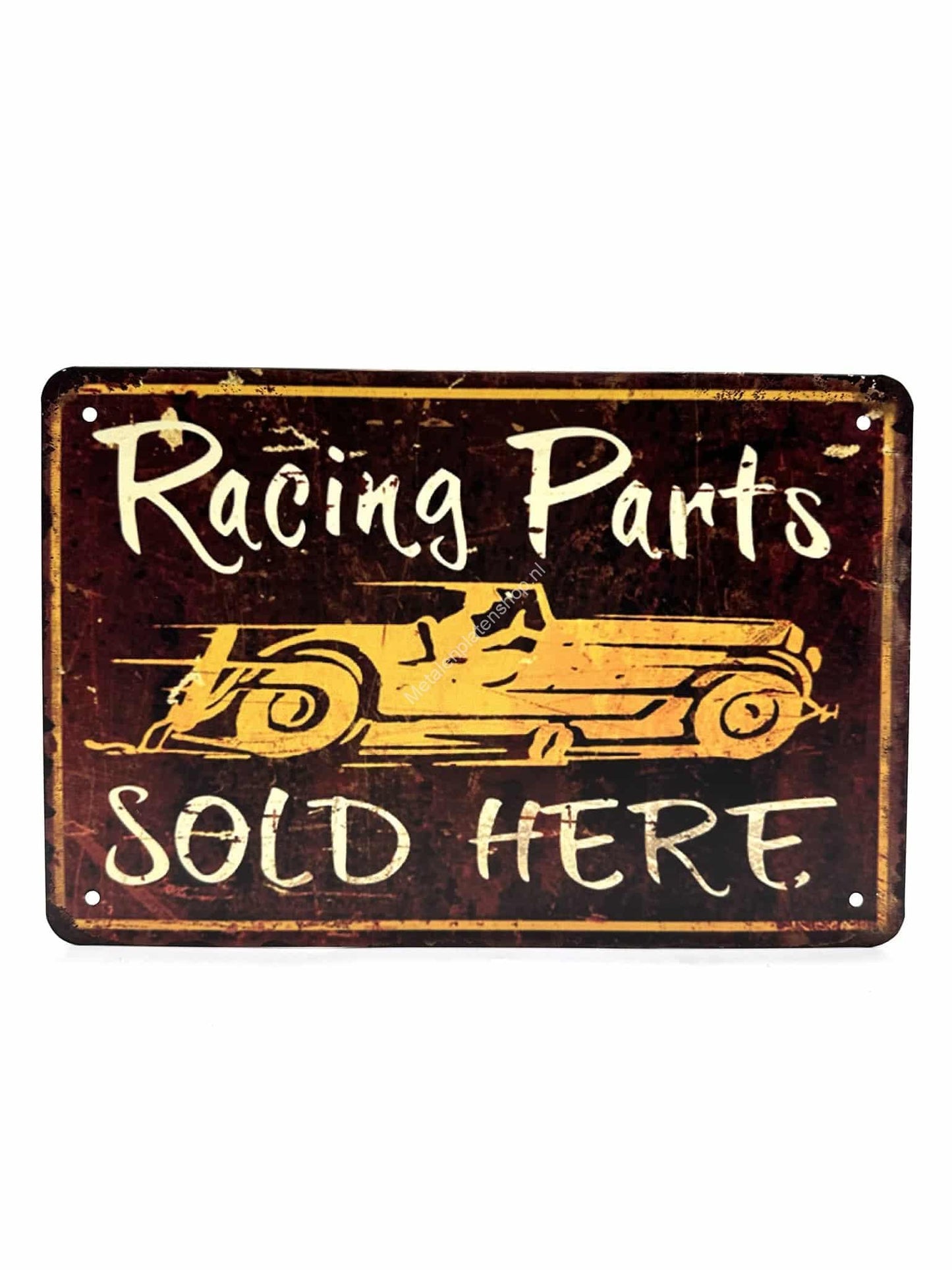 Metal Wall Sign - Racing Parts Sold Here