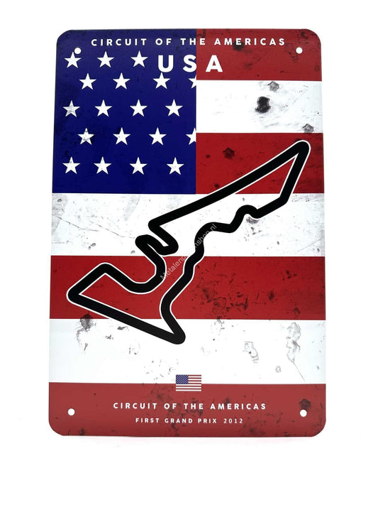 Metal Wall Sign - Circuit of the Americas - Grand Prix - USA