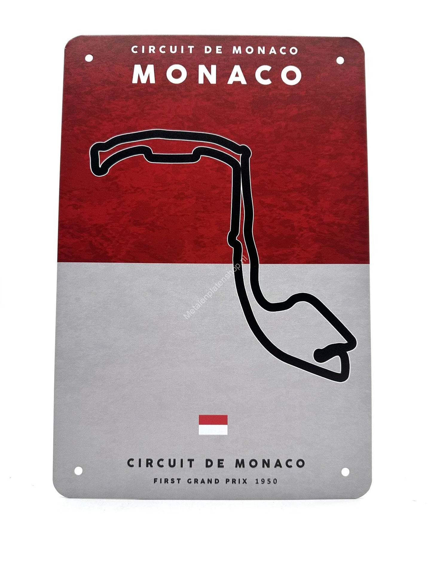 Metalen Wandbord - Circuit de Monaco - Grand Prix - Monaco