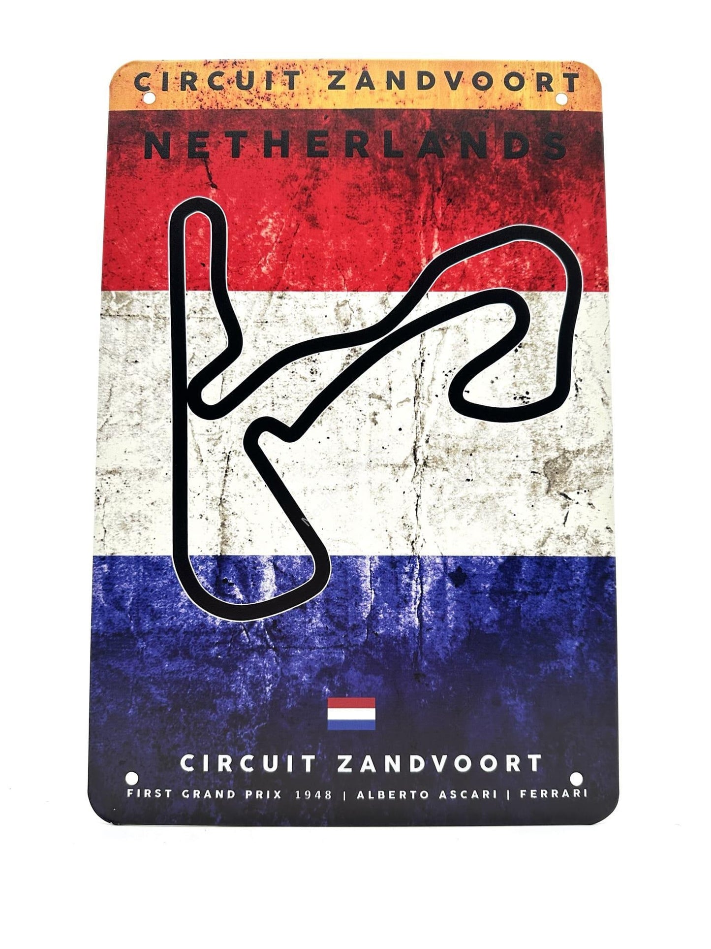 Metalen Wandbord Circuit Zandvoort - Grand Prix - Nederland