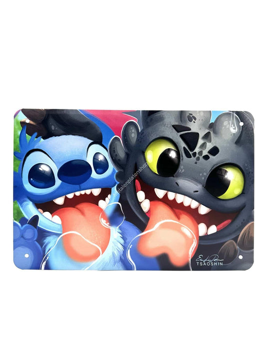 Metal Wall Sign - Lilo &amp; Stitch #1