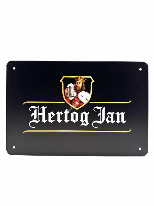 Metalen Wandbord Hertog Jan Zwart - Bier