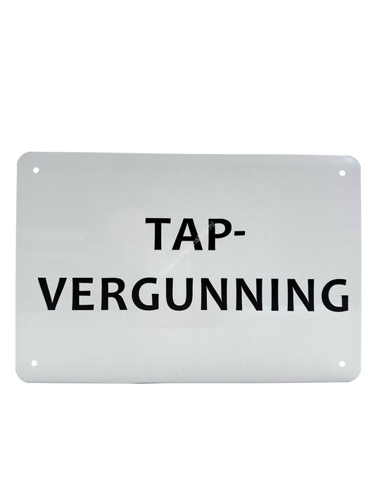 Wandschild aus Metall – TAP-Genehmigung