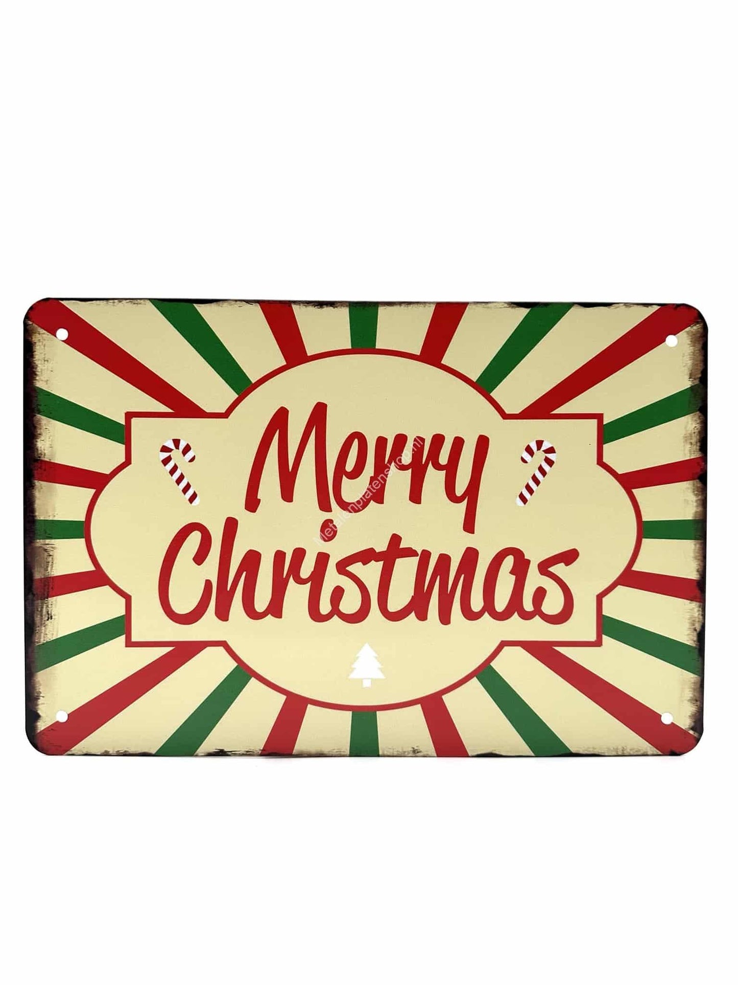 Metalen Wandbord - Merry Christmas