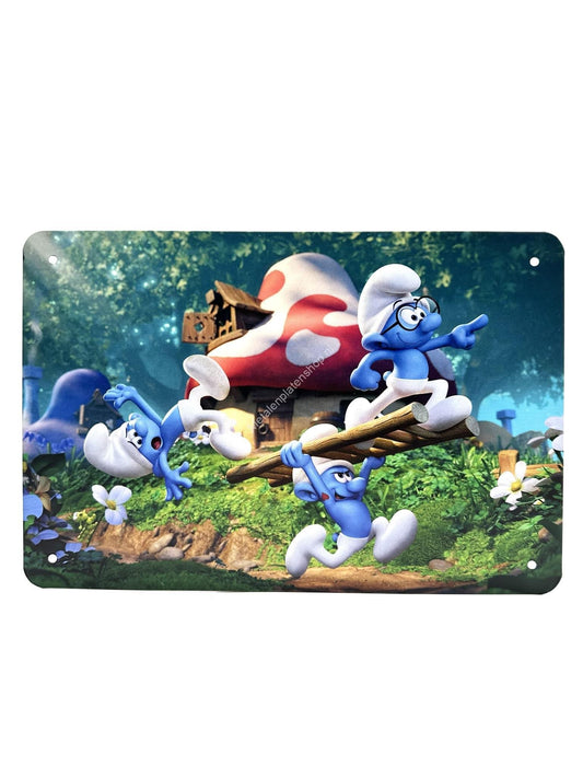 Metal Wall Sign - The Smurfs #2