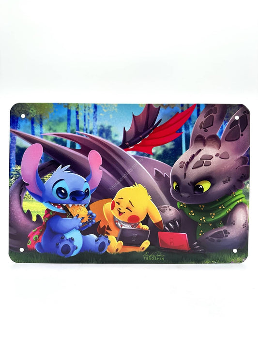 Metal Wall Sign - Lilo &amp; Stitch #2