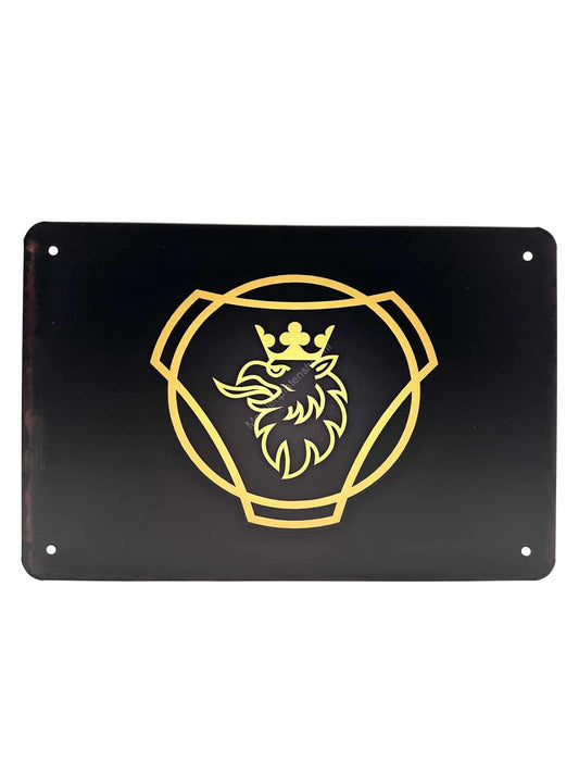 Metal Wall Sign - SCANIA - Logo - Black