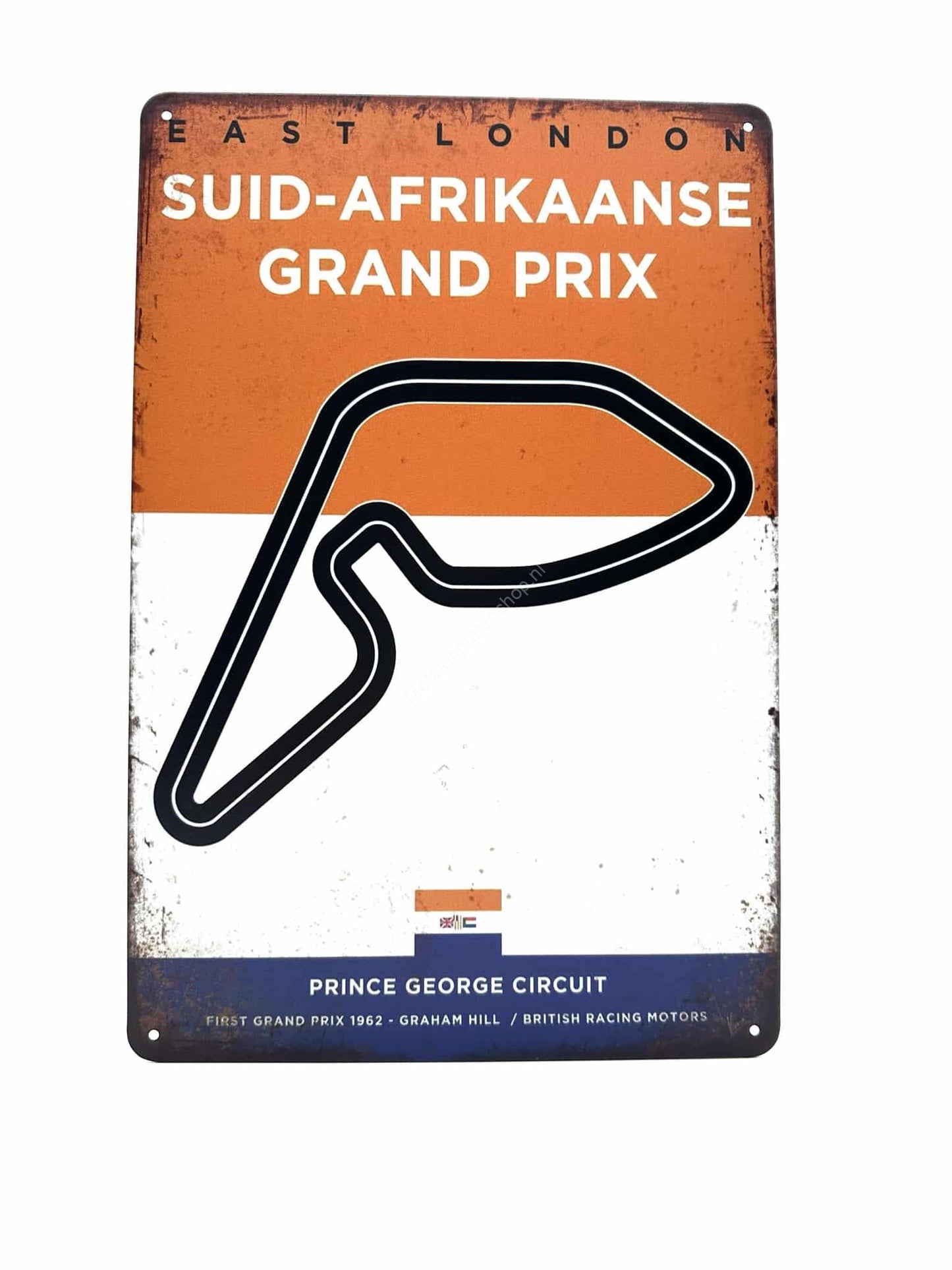 Metalen Wandbord - Prince George Circuit - Grand Prix - Afrika