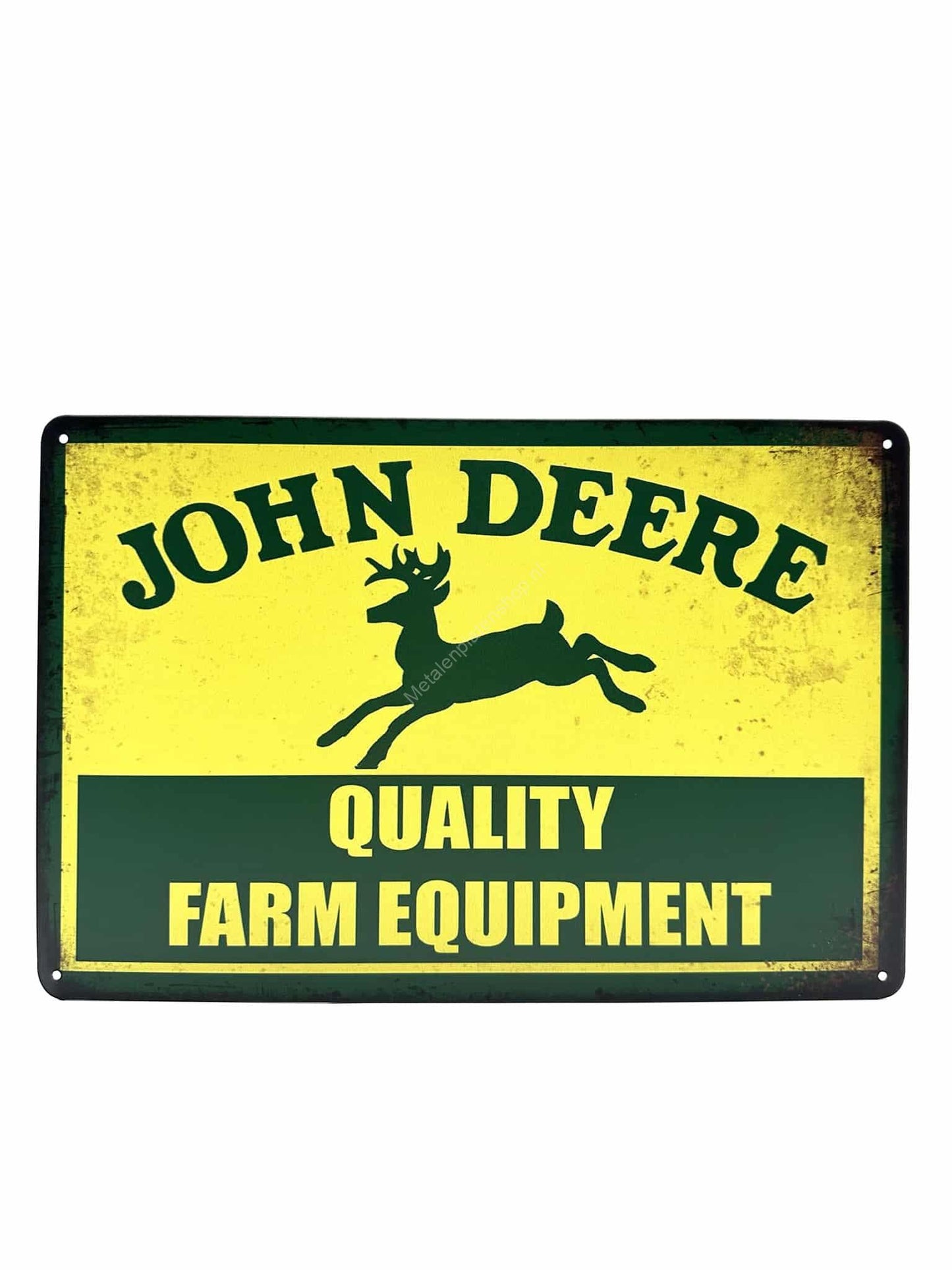 John Deere - Quality Farm Equipment - Metalen Wandbord