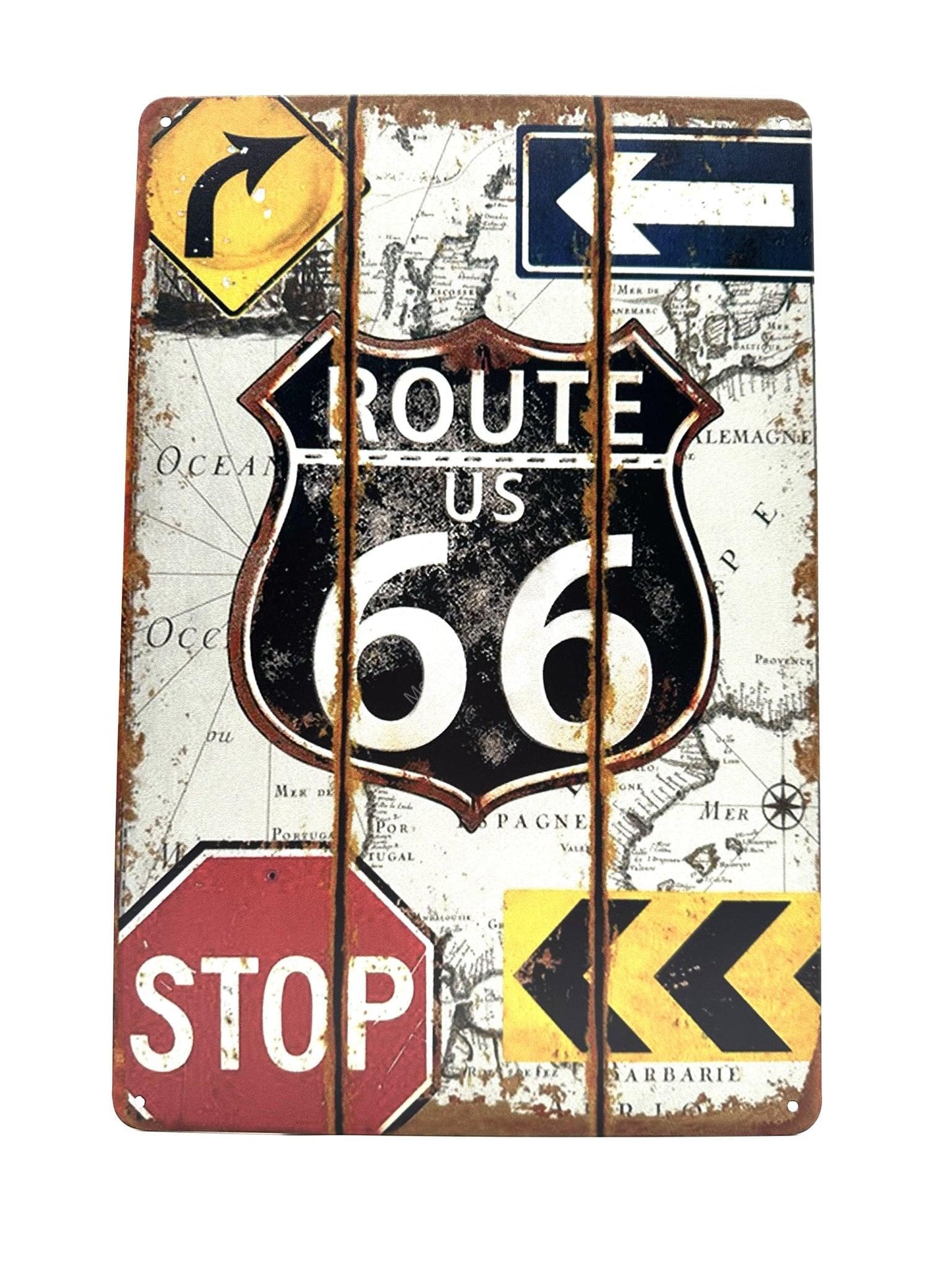 Metal Wall Sign - Route 66 - Road Signs