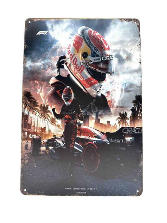 Metal Wall Sign - Max Verstappen - Australian GP Winner