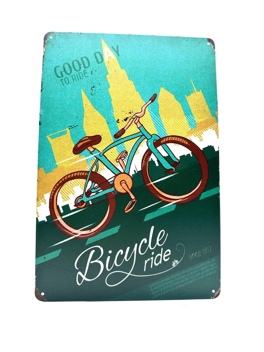 Metalen Wandbord - Good day to ride bicycle - Fiets