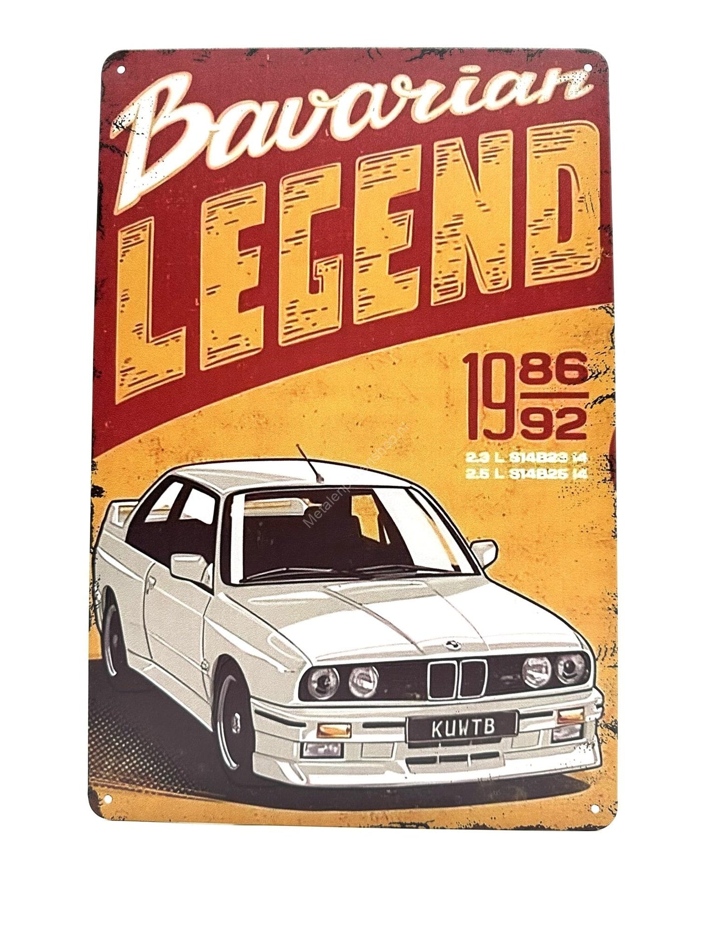 Metal Wall Sign - Bavarian Legend - BMW - 1986