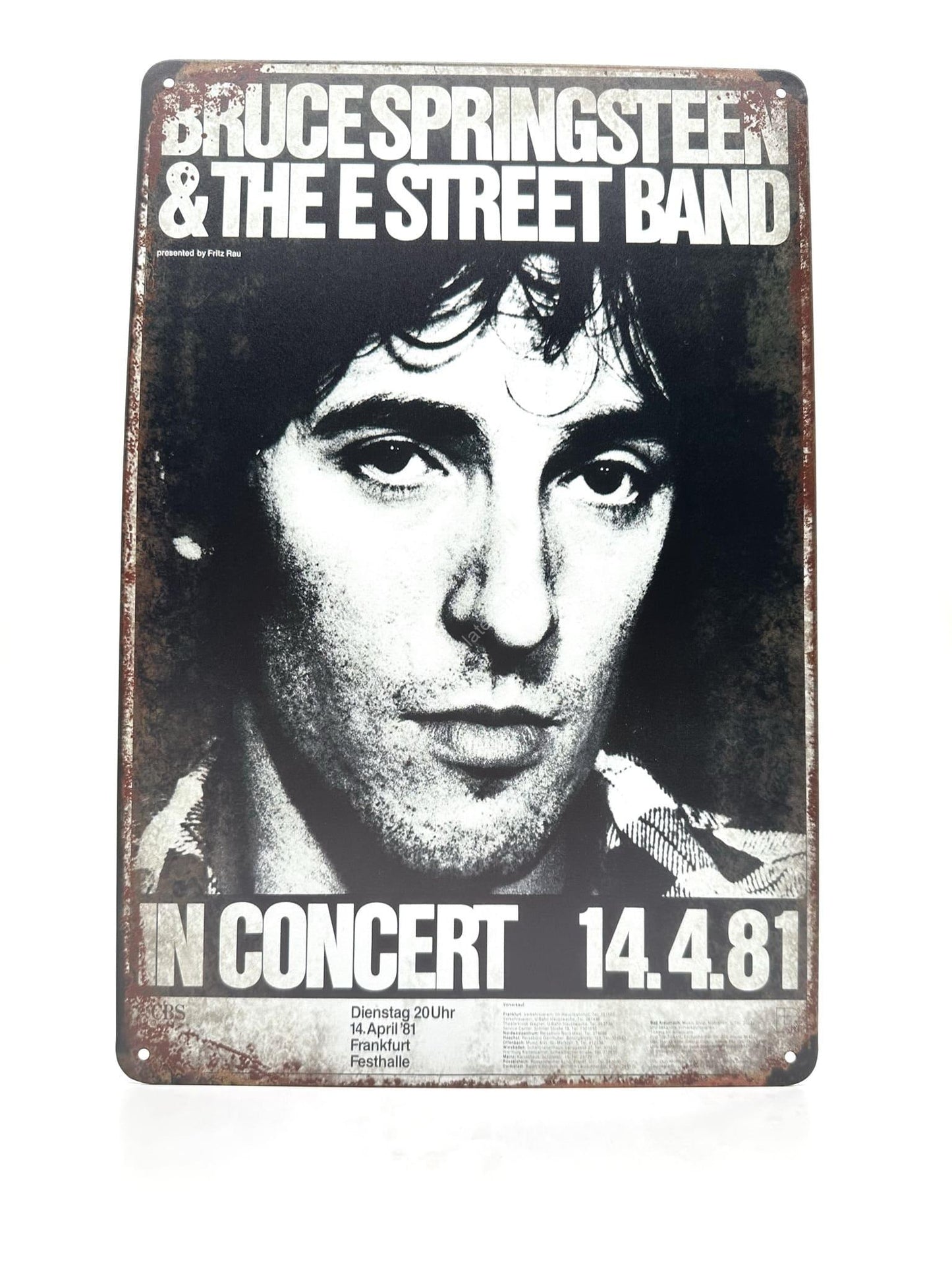 Wandschild aus Metall – Bruce Springsteen &amp; The E Street Band