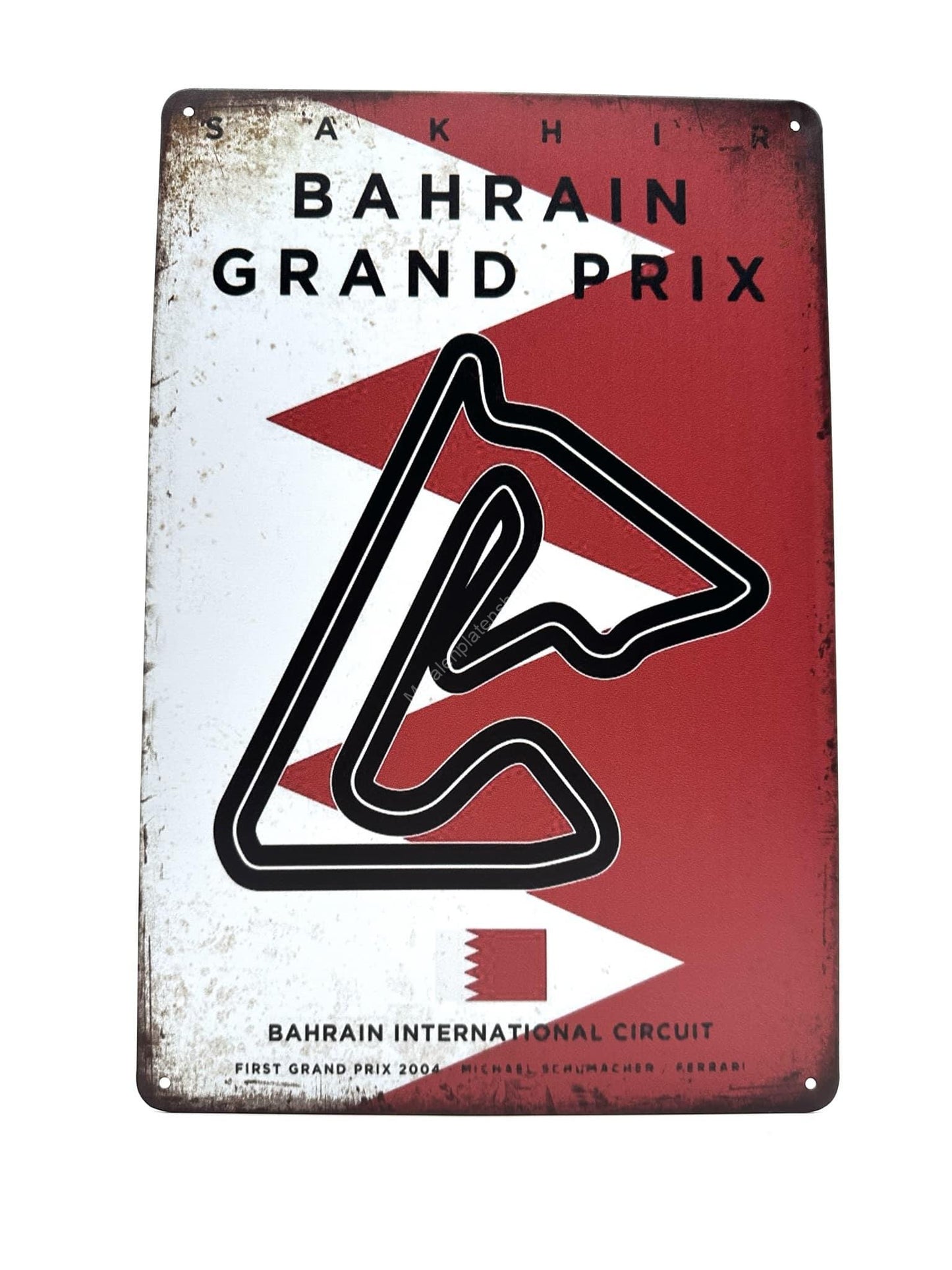 Metalen Wandbord - Bahrain International Circuit - Bahrain - Grand Prix