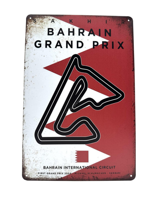 Metalen Wandbord - Bahrain International Circuit - Bahrain - Grand Prix