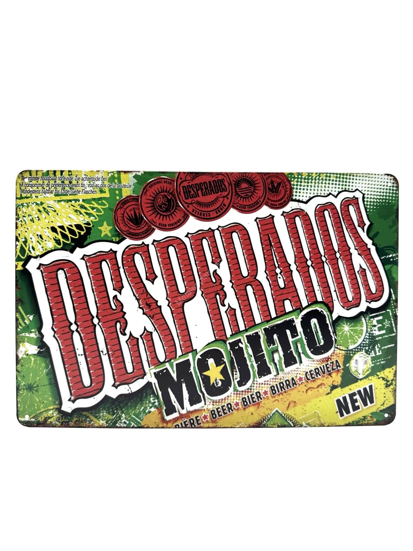 Wandschild aus Metall – Desperados Mojito – Bier